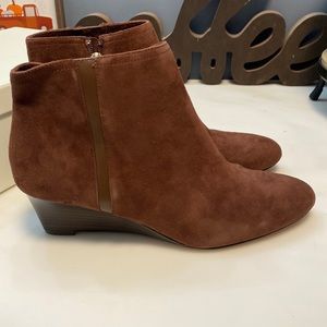 Suede Coach booties